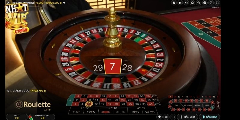 Bí quyết chơi Roulette cược trong và cược ngoài