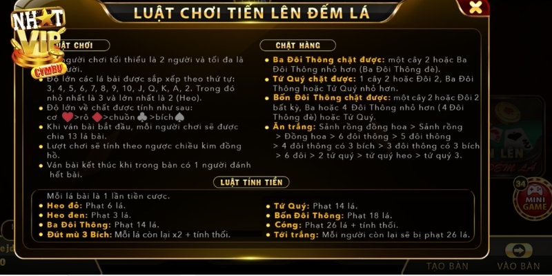 Tất tần tật về luật chơi tiến lên tại nhà cái