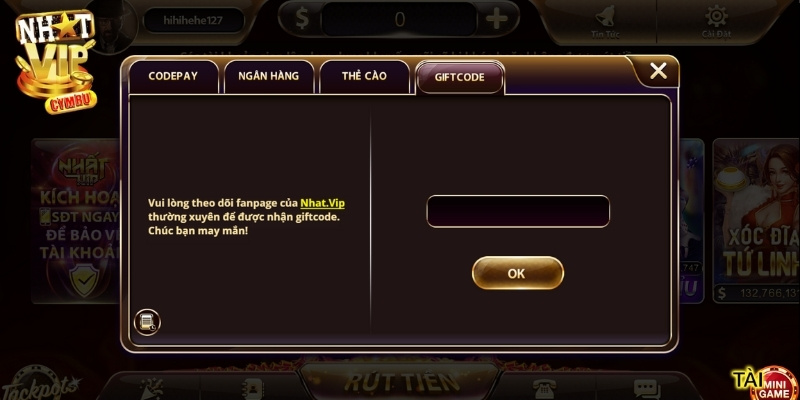 Thu thập Giftcode đổi thưởng hấp dẫn
